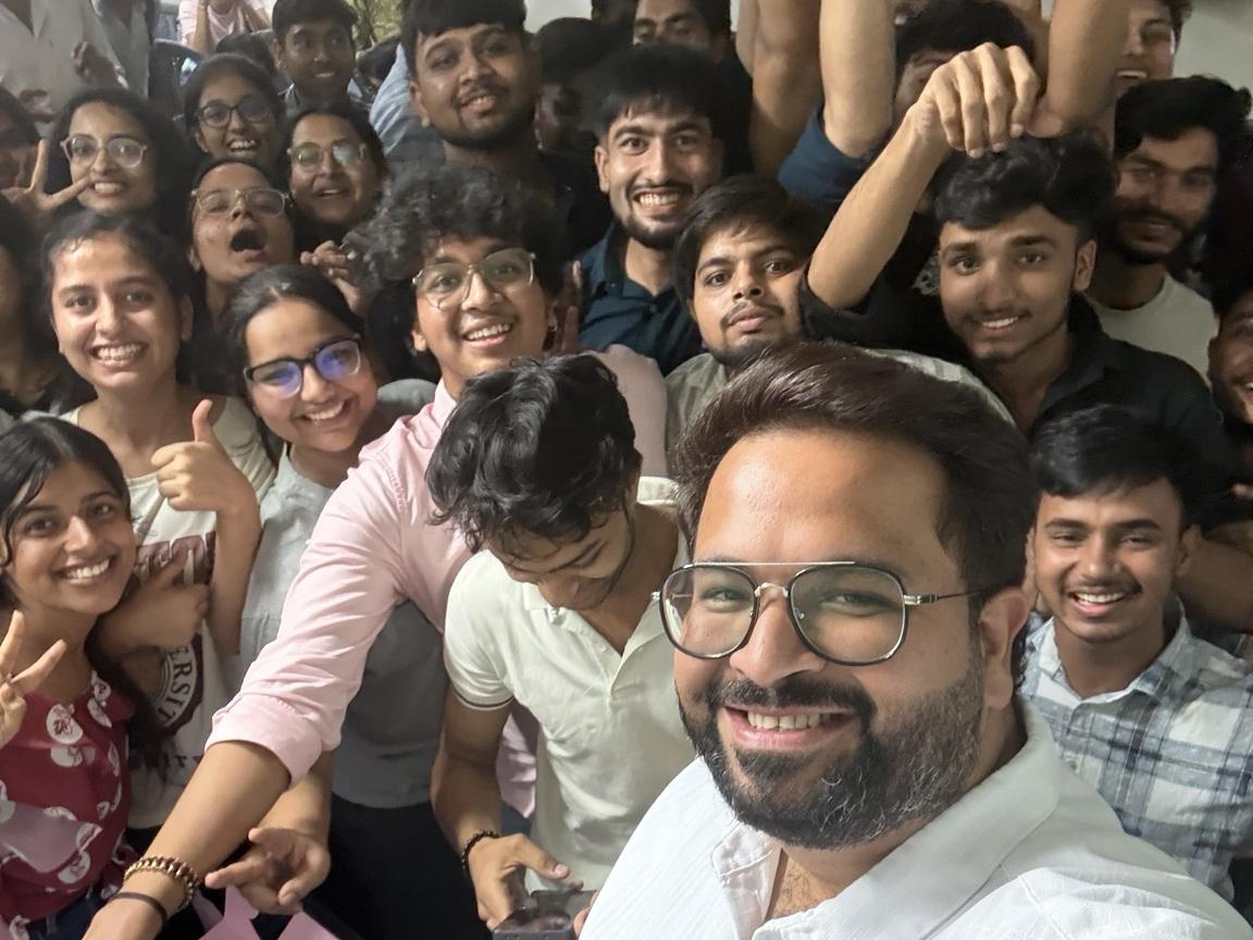 CA Rohit Sethi with students in a learning environment
