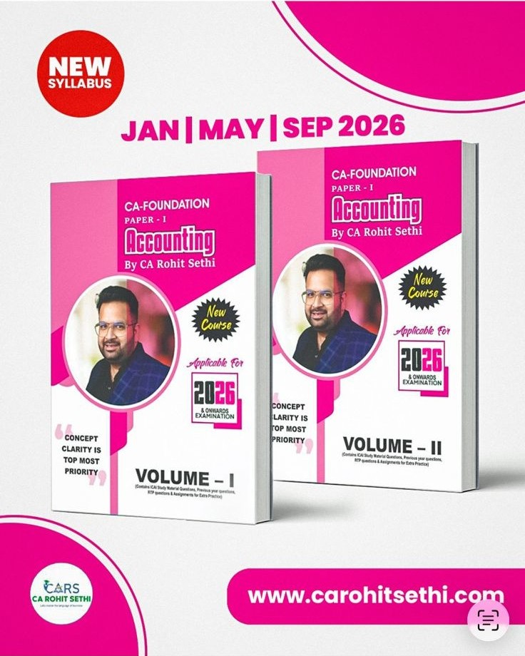 Courses CA Foundation Accounting books for January May and September 2026 exams