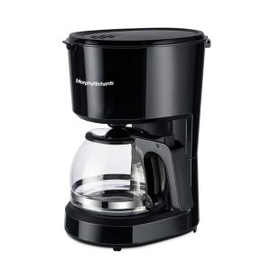 Morphy Richards black coffee maker with glass carafe