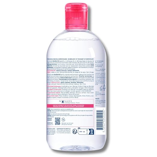 Bioderma Sensibio H2O Micellar Water – Back Label Bioderma Sensibio H2O micellar water bottle back label
